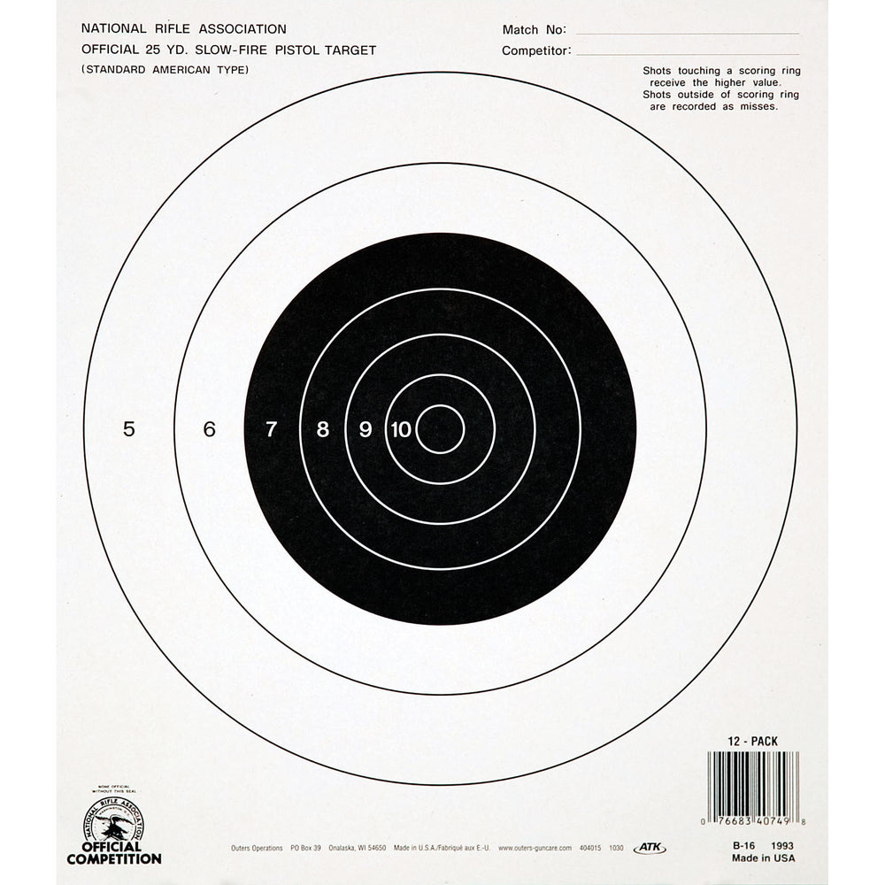 Champion Nra B16 25yd Pstl S-f 100pk