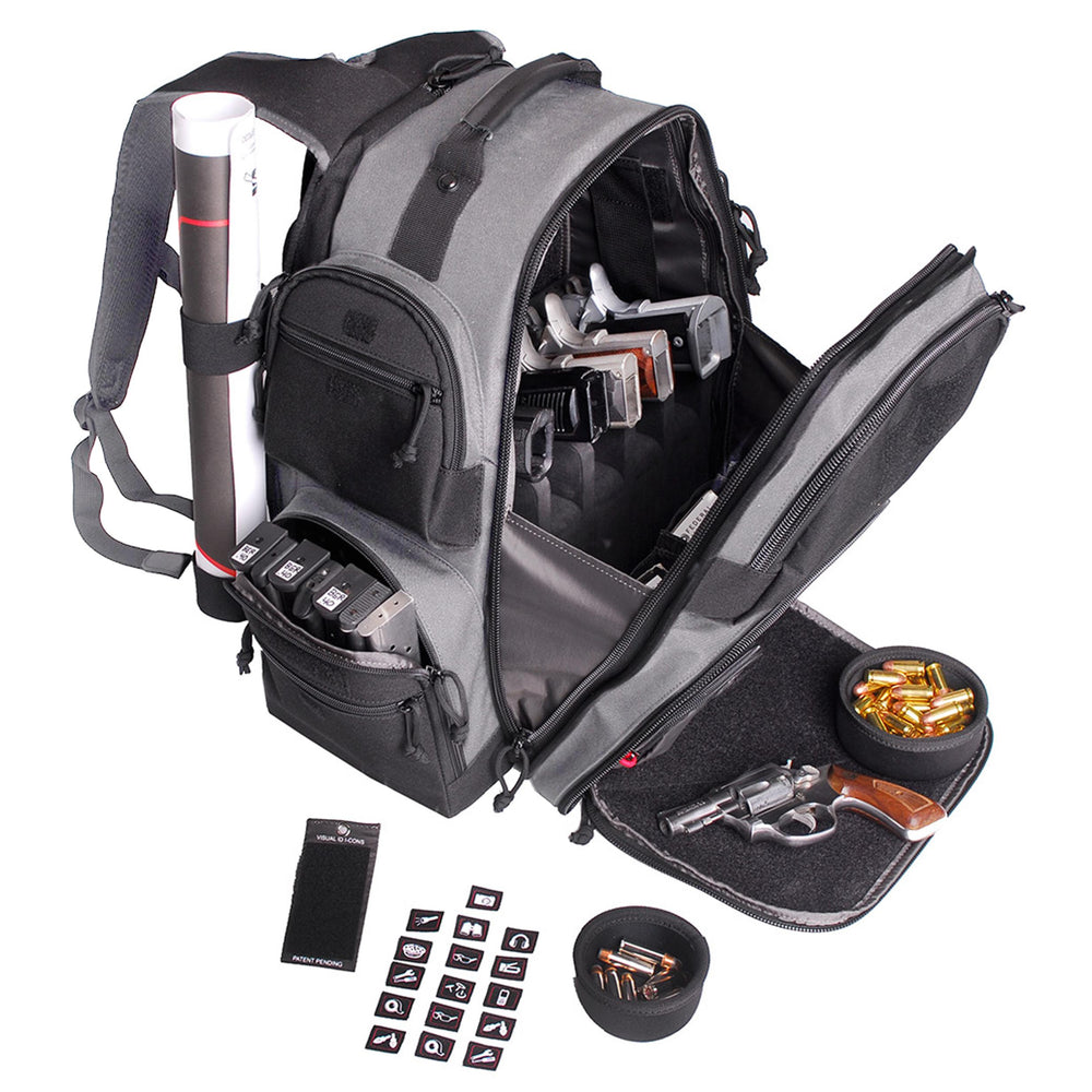 G.P.S. The Executive Backpack w Cracle for 5 Handguns