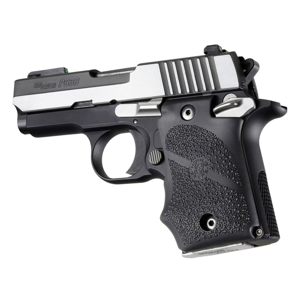 Hogue Sig Sauer P938 Ambi Safe Rubber Grip w Fing Groove Blk